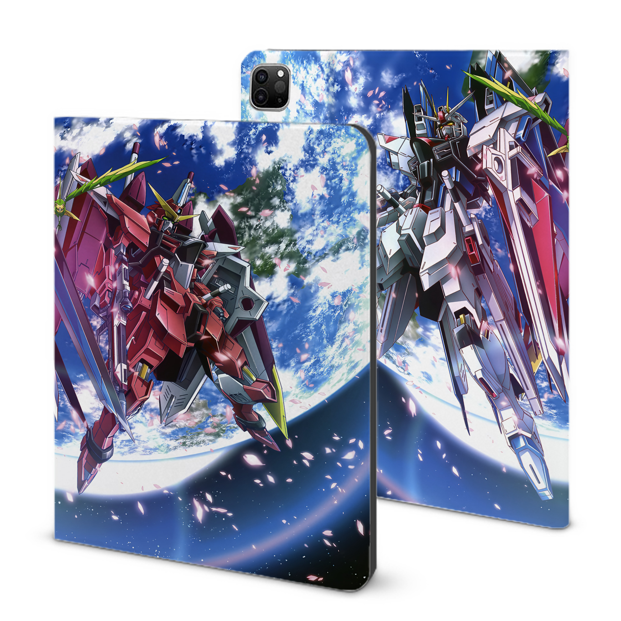 （画像用） 機動戦士ガンダム Mobile Suit Gundam IPad ケース ブック型 PUレザー TPU 耐衝撃 軽量 薄型 ペン収納なし 全面保護 IPad 各モデル対応